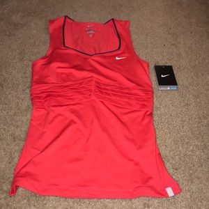 Neon Red Nike Work Out Tank